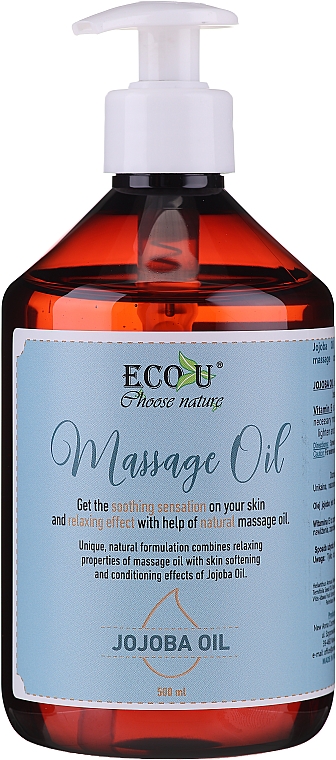 Масло для массажа - Eco U Jojoba Massage Oil — фото N1
