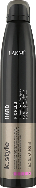 Лак-спрей для укладки та екстрасильної фіксації волосся - Lakme K.Style Hard Fix Plus Xtreme Hold Spray — фото N3