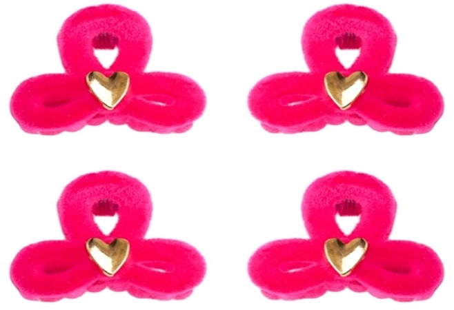 Набор зажимов для волос, 4 шт, розовые - Lolita Accessories — фото N1