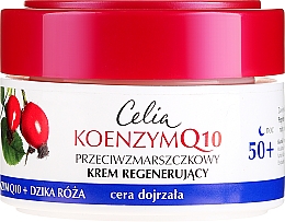 Парфумерія, косметика Нічний крем проти зморщок - Celia Coenzyme Q10 Wild Rose 50+