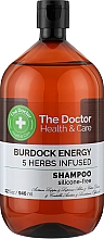 Шампунь "Репейная сила" - The Doctor Health & Care Burdock Energy 5 Herbs Infused Shampoo — фото N3