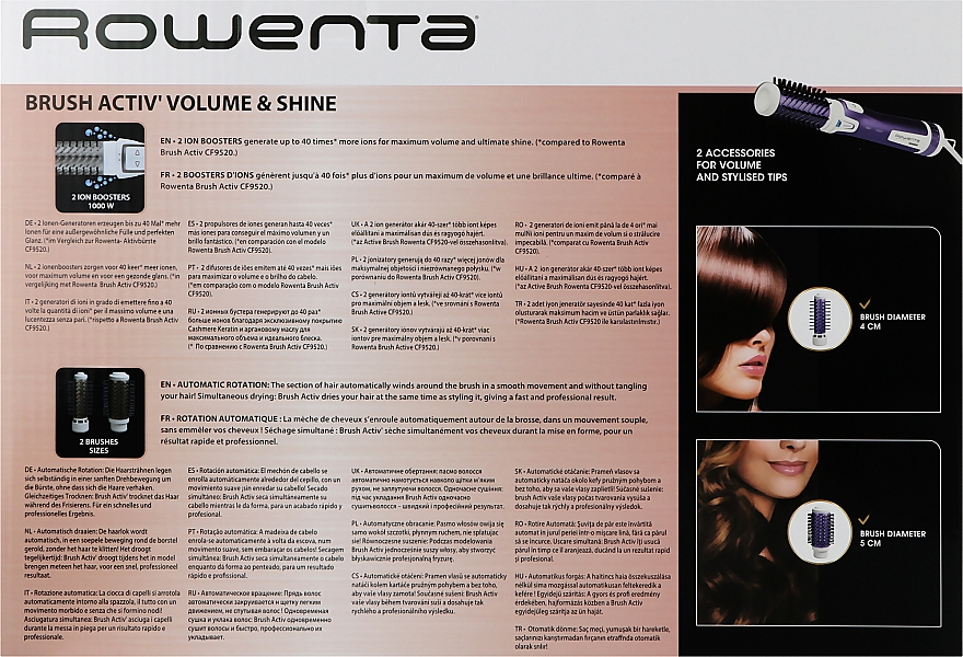 Фен-щетка для волос - Rowenta CF9530F0 Brush Activ Volume & Shine — фото N3