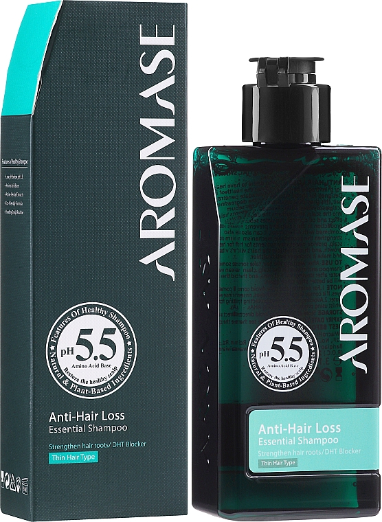 Шампунь проти випадання для тонкого й ламкого волосся - Aromase Anti-Hair Loss Essential Shampoo — фото N2