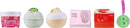 Набір - Bomb Cosmetics Fruit Basket Hexagonal Gift Box (b/bomb/2pcs + soap/2pcs + b/scr/120ml + sh/gel/120ml) — фото N3