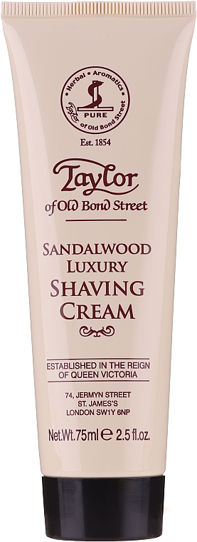 Крем для бритья "Сандаловое дерево" - Taylor Of Old Bond Street Sandalwood Luxury Shaving Cream (в тубе) — фото N3