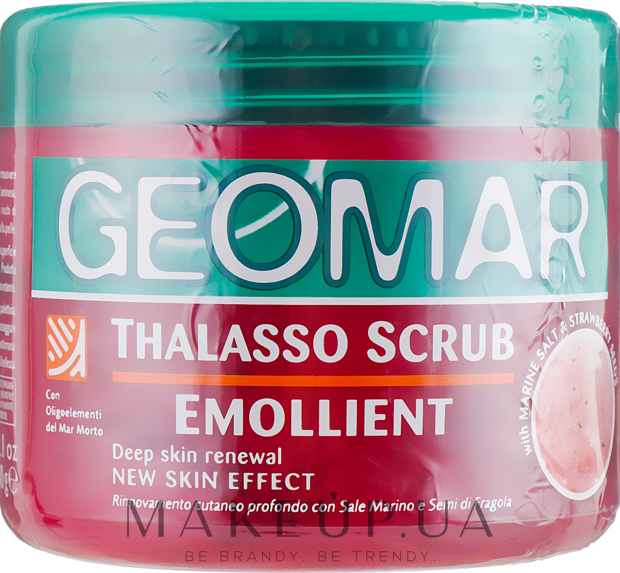 Талассо-скраб для тела "Морская соль и клубника" - Geomar Thalasso Scrub Emollient — фото 600g
