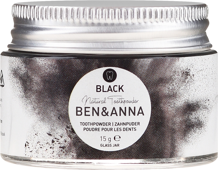 Зубний порошок з активованим вугіллям - Ben & Anna Activated Charcoal Toothpowder Black — фото N2