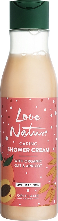 Ухаживающий гель для душа с органическим овсом и абрикосом - Oriflame Love Nature Caring Shower Cream — фото N1