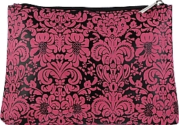 Духи, Парфюмерия, косметика Косметичка, черная, с розовым рисунком 24х5х18 см - Titania