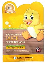 Парфумерія, косметика Тканинна маска для обличчя "Качка" - Belleza Castillo Edge Cutimal Duck Soothing Mask