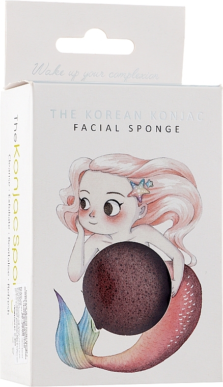 УЦІНКА Спонж для обличчя з червоною глиною у коробці з гачком "Міфічна русалка" - The Konjac Sponge Co Facial Sponge * — фото N2