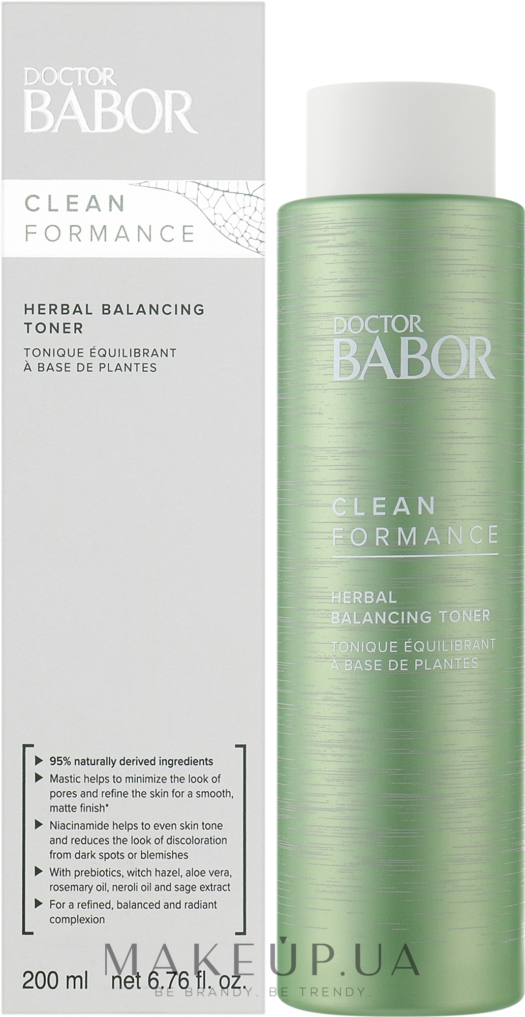 Балансувальний тонер для обличчя - Babor Doctor Babor Clean Formance Herbal Balancing Toner — фото 200ml
