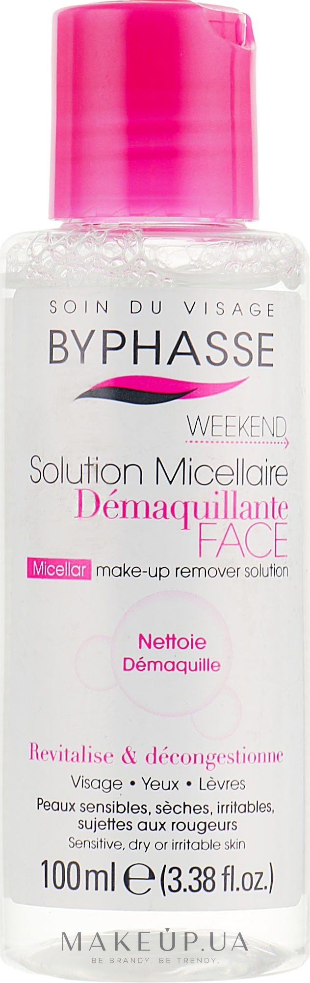 Мицеллярная вода для очистки лица - Byphasse Micellar Make-Up Remover Solution Sensitive, Dry And Irritated Skin  — фото 100ml