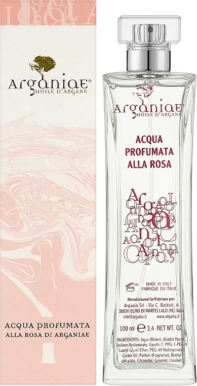 Трояндова парфумована вода з гіалуроновою кислотою - Arganiae Perfumed Rose Water — фото N2