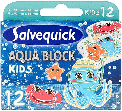 Детские пластыри - Salvequick Aqua Block Kids Slices — фото N1