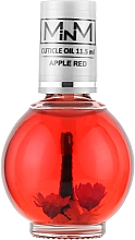 Парфумерія, косметика Олія для кутикули з пензлем і сухоцвітом, червоне яблуко - M-in-M Apple Red