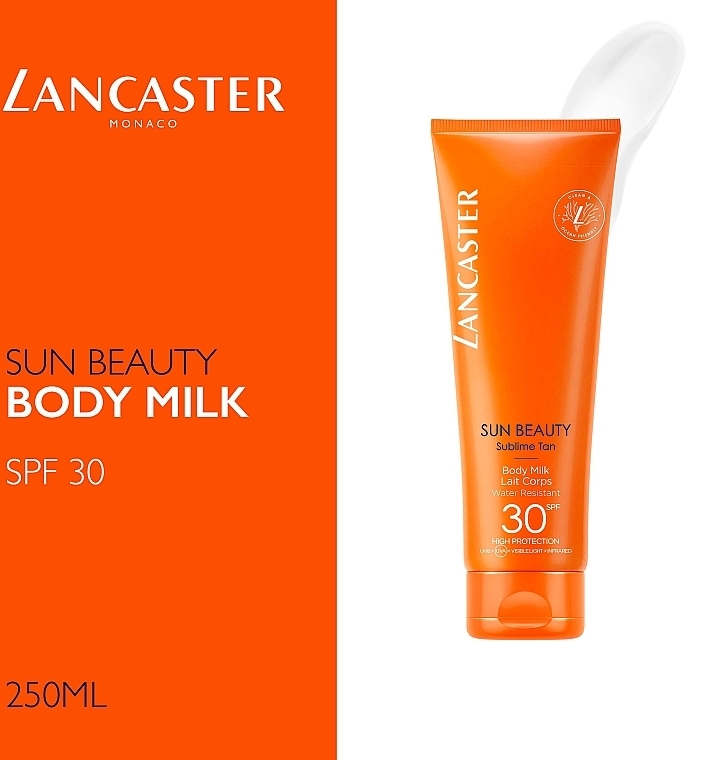 Водостойкое солнцезащитное молочко для тела SPF30 - Lancaster Sun Beauty Sublime Tan Body Milk SPF30 — фото N2
