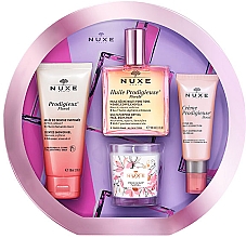 Духи, Парфюмерия, косметика Набор - Nuxe Huile Prodigieuse Florale (oil/100ml + sh/gel/100ml + g/cr/40ml + candle/70g)