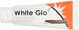 Набір "Зубний наліт" з біло-блакитною щіткою - White Glo Anti-Plaque (t/paste/100ml + t/brush/1 + dental/flosser/1) — фото N3