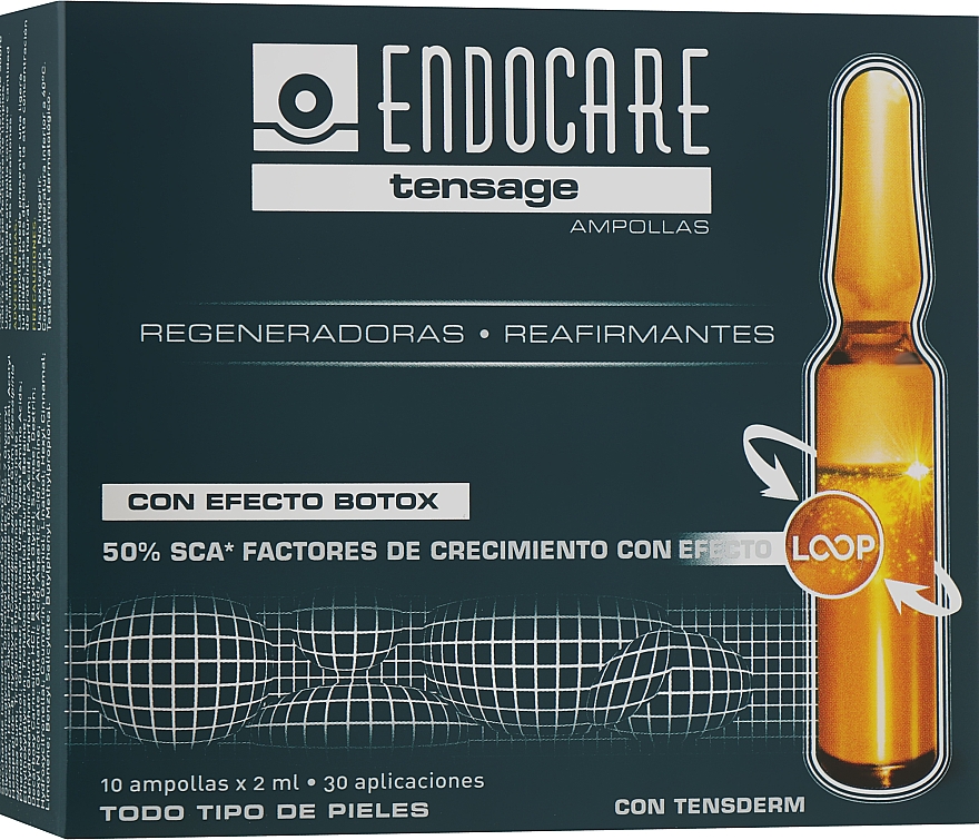 Регенерирующий лифтинговый концентрат для лица (ампулы) - Cantabria Endocare Labs Tensage Concentrate Ampoules — фото N1