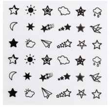 Духи, Парфюмерия, косметика Наклейки для ногтей - Missha Water Free Decal Nail Sticker Sky Star