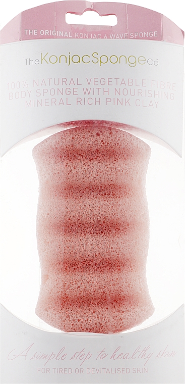 Спонж - The Konjac Sponge Company Premium Six Wave Body Puff French Pink Clay — фото N3