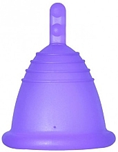 Менструальная чаша с ножкой, размер М, фиолетовая - MeLuna Sport Shorty Menstrual Cup Stem — фото N1