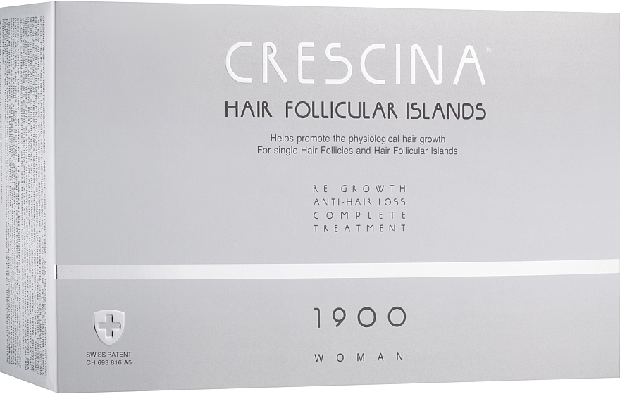 Комплекс для лечения выпадения волос для женщин 1900 - Crescina Hair Follicular Island Re-Growth Anti-Hair Loss Complete Treatment 1900 Woman