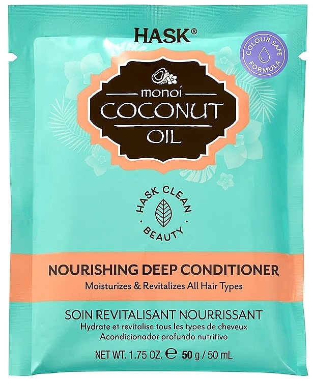 Питательный кондиционер с кокосовым маслом - Hask Coconut Monoi Oil Nourishing Deep Conditioner (саше) — фото N1