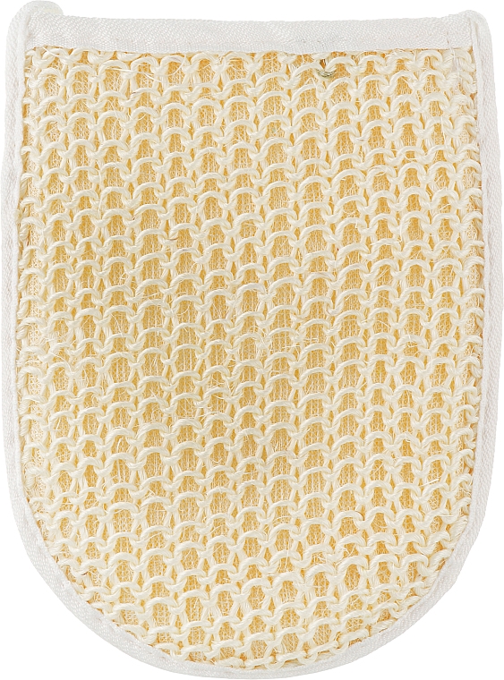 Губка-рукавичка для ванни "Сизаль", жовта - York — фото N1