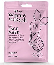Парфумерія, косметика Маска для обличчя "Персик" - Mad Beauty Disney Winnie The Pooh Piglet Sheet Mask