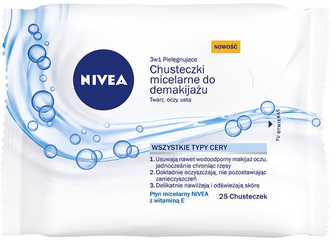 Салфетки для снятия макияжа - NIVEA Aqua Effect — фото N1