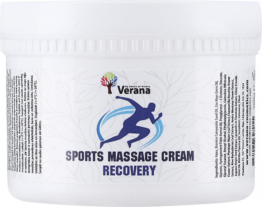 Крем для спортивного массажа "Восстановление" - Verana Sports Massage Cream Recovery — фото N2