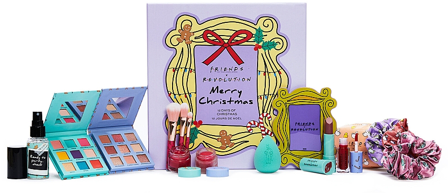 Набор "Адвент календарь", 12 продуктов - Makeup Revolution x Friends 12 Days Of Christmas Advent Calendar  — фото N1