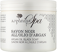 УЦЕНКА Натуральное черное оливковое мыло "Аргановое масло" - Arganiae Spa Argan Oil Black Soap * — фото N3