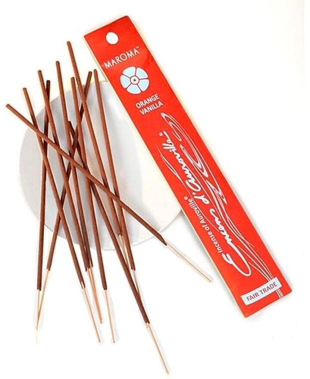 Ароматические палочки "Апельсин-ваниль" - Maroma Encens d'Auroville Stick Incense Orange Vanilla — фото N2