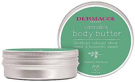 Заспокійливий і живильний батер для тіла з конопляною олією - Dermacol Cannabis Body Butter — фото N1