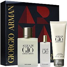 Духи, Парфюмерия, косметика Giorgio Armani Acqua Di Gio Pour Homme - Набор (edt 100ml + edt 15ml + sh/gel 75ml)