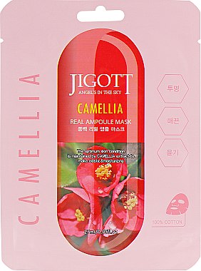 Ампульная маска "Камелия" - Jigott Camellia Real Ampoule Mask — фото N1
