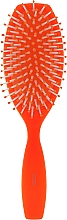 Щетка массажная классическая 10 рядов, оранжевая - Titania — фото N1