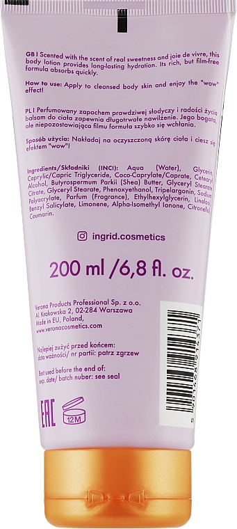 Парфумований лосьйон для тіла - Ingrid Cosmetics Sensual Violet Perfumed Body Lotion — фото N2