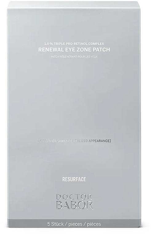 Патчі для відновлення шкіри навколо очей - Babor Doctor Babor Resurface Renewal Eye Zone Patch — фото N1