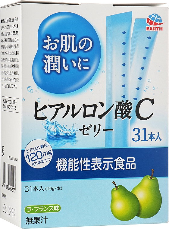 Японская питьевая гиалуроновая кислота в форме желе со вкусом груши - Earth Hyaluronic Acid C Jelly  — фото N4