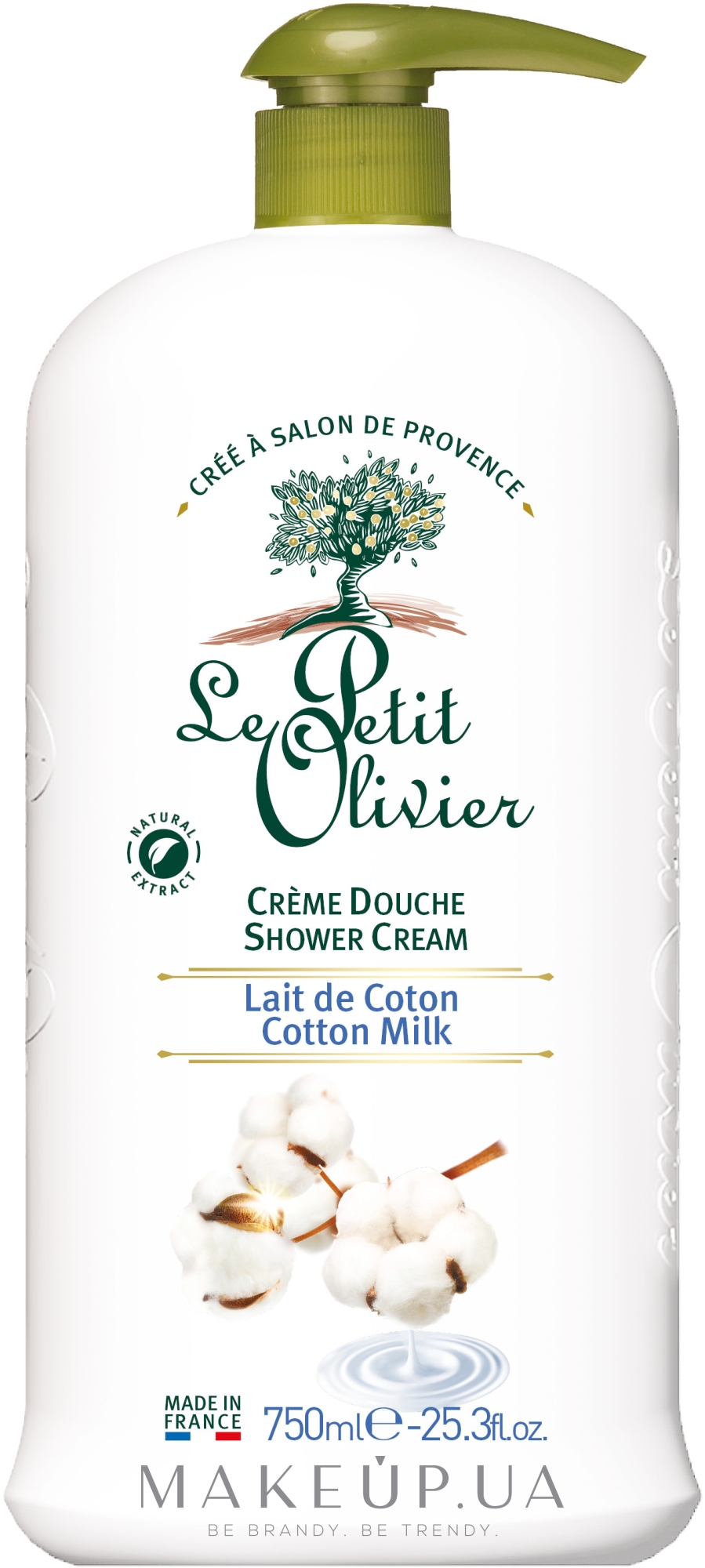 Крем для душу "Бавовна-Молоко" - Le Petit Olivier Extra Gentle Shower Creams — фото 750ml