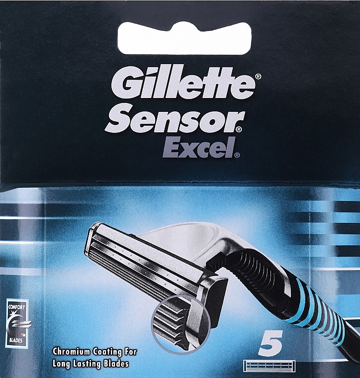 Сменные кассеты для бритья, 5 шт. - Gillette Sensor Excel — фото N1