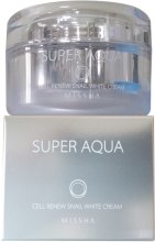 Парфумерія, косметика Регенерувальний відбілювальний крем - Missha Super Aqua Cell Renew Snail White Cream