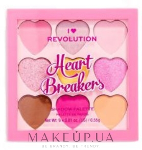 Палетка теней для век - I Heart Revolution Heart Breakers Eyeshadow Palette  — фото Candyfloss