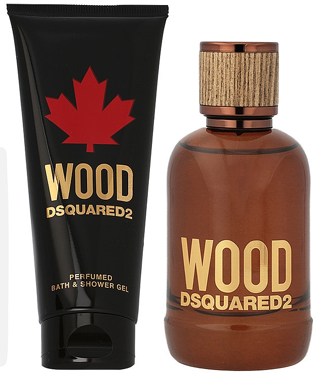 Dsquared2 Wood Pour Homme - Набор (edt/100ml + sh/gel/100ml + card/case/1pcs) — фото N2
