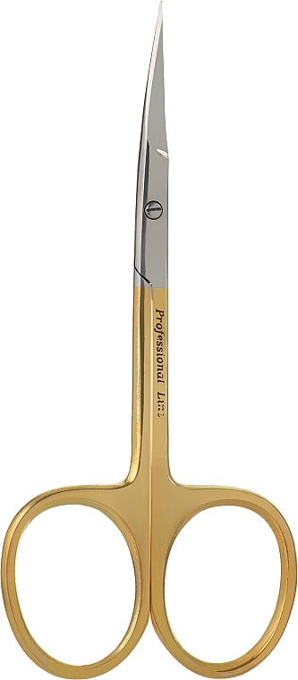 Ножницы маникюрные HM-03, изогнутые, золото - Beauty Luxury — фото N1