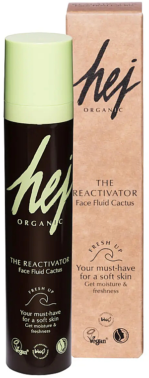 Флюїд для обличчя - Hej Organic The Reactivator Face Fluid Cactus — фото N1